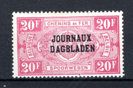 JO36A MH* 1929 - Type II, R Staat Boven B - Sot - Dagbladzegels [JO]
