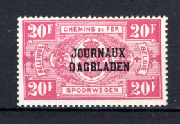 JO36A MH* 1929 - Type II, R Staat Boven B - Newspaper [JO]