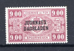 JO34A MH* 1929 - Type II, R Staat Boven B - Dagbladzegels [JO]
