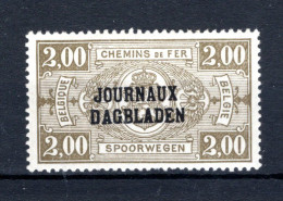 JO27A MH 1929 - Type II, R Staat Boven B - Sot - Dagbladzegels [JO]