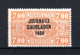 JO14 MNH** 1928 - Postpakketzegels "JOURNEAUX - DAGBLADEN 1928" - Sot - Zeitungsmarken [JO]