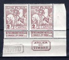 85 MNH 1910 - Caritas 2 Stuks - 3 - 1910-1911 Caritas