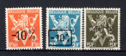724G/724I MNH** 1946 - Heraldieke Leeuw Belgique - België - Sot - 1946 -10 %