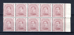 140C MNH 1922 - TYPE IV Z.M. Koning Albert 1 10 Stuks - 1 - 1915-1920 Albert I