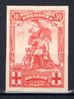 127 (*) PROOF Ongetand 1914 10 C - 1914-1915 Rotes Kreuz