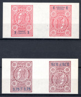 TE35/36 Kopstaande Met Tussenpaneel 1891 - Ongetand -3 - Telefoonzegels [TE]