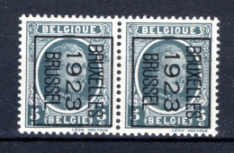 PRE84B MNH** 1923 - BRUXELLES 1923 BRUSSEL (2 Stuks)    - Sobreimpresos 1922-31 (Houyoux)