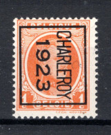 PRE73B MNH** 1923 - CHARLEROY 1923 - Sobreimpresos 1922-31 (Houyoux)