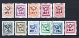 PRE758/768 MNH** 1965 - Cijfer Op Heraldieke Leeuw Type F - REEKS 58  - Sobreimpresos 1951-80 (Chifras Sobre El Leon)