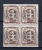 PRE70B MNH** 1923 - GENT 1923 GAND  (4 Stuks)  - Typos 1922-26 (Albert I.)