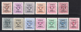 PRE699/711 MNH** 1960 - Cijfer Op Heraldieke Leeuw Type E - REEKS 53 - Sobreimpresos 1951-80 (Chifras Sobre El Leon)