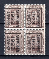PRE68B MNH** 1923 - ANTWERPEN 1923 ANVERS  (4 Stuks)  - Typografisch 1922-26 (Albert I)