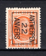 PRE66B MNH** 1922 - ANTWERPEN 22 ANVERS  - Typografisch 1922-31 (Houyoux)