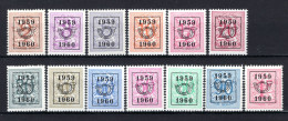 PRE686/698 MNH** 1959 - Cijfer Op Heraldieke Leeuw Type E - REEKS 52  - Sobreimpresos 1951-80 (Chifras Sobre El Leon)