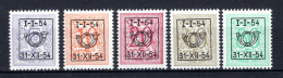 PRE640/644 MNH** 1954 - Klein Staatswapen Opdruk Type D - REEKS 46 - Typografisch 1951-80 (Cijfer Op Leeuw)