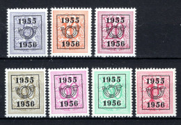 PRE652/658 MNH** 1955 - Cijfer Op Heraldieke Leeuw Type E - REEKS 48 - Tipo 1951-80 (Cifra Su Leone)