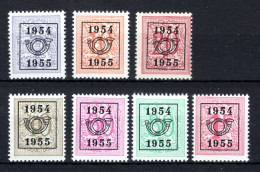 PRE645/651 MNH** 1954 - Cijfer Op Heraldieke Leeuw Type E - REEKS 47 - Sobreimpresos 1951-80 (Chifras Sobre El Leon)