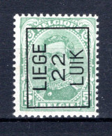 PRE61A-III MNH** 1922 - LIEGE 22 LUIK  - Typografisch 1922-26 (Albert I)