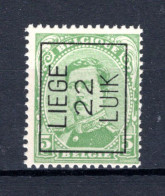 PRE61A MNH** 1922 - LIEGE 22 LUIK  - Typos 1922-26 (Albert I.)