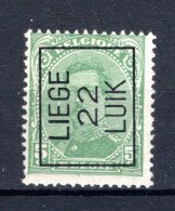 PRE61A-IV MNH** 1922 - LIEGE 22 LUIK  - Typos 1922-26 (Albert I.)