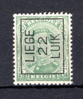PRE61A-II MNH** 1922 - LIEGE 22 LUIK  - Typos 1922-26 (Albert I.)