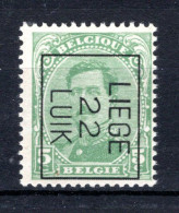 PRE60B-IV MNH** 1922 - BRUXELLES 22 BRUSSEL - Typos 1922-26 (Albert I.)