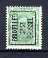 PRE60A-IV MNH** 1922 - BRUXELLES 22 BRUSSEL  - Typos 1922-26 (Albert I.)