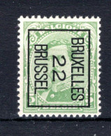 PRE60B MNH** 1922 - BRUXELLES 22 BRUSSEL - Typo Precancels 1922-26 (Albert I)
