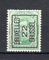 PRE60A MNH** 1922 - BRUXELLES 22 BRUSSEL  - Typo Precancels 1922-26 (Albert I)