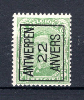 PRE59A MNH** 1922 - ANTWERPEN 22 ANVERS  - Typografisch 1922-26 (Albert I)