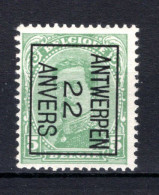 PRE59B-IV MNH** 1922 - ANTWERPEN 22 ANVERS  - Typografisch 1922-26 (Albert I)