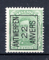 PRE59A-IV MNH** 1922 - ANTWERPEN 22 ANVERS  - Typos 1922-26 (Albert I.)