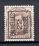 PRE58A MNH** 1922 - BRUXELLES 22 BRUSSEL  - Typos 1922-26 (Albert I)