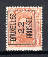 PRE55A-II MNH** 1922 - BRUXELLES 22 BRUSSEL   - Typos 1922-26 (Albert I)