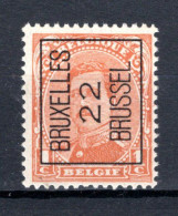 PRE55A MNH** 1922 - BRUXELLES 22 BRUSSEL   - Typo Precancels 1922-26 (Albert I)