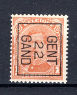 PRE56B MNH** 1922 - GENT 22 GAND - Typos 1922-26 (Albert I.)