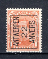 PRE54A MNH** 1922 - ANTWERPEN 22 ANVERS - Typo Precancels 1922-26 (Albert I)