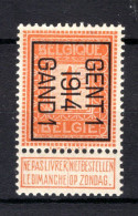 PRE46B MNH** 1914 - GENT I 1914 GAND I - Typos 1912-14 (Löwe)