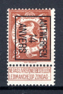PRE49B MNH** 1914 - ANTWERPEN 14 ANVERS - Typografisch 1912-14 (Cijfer-leeuw)