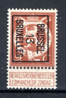 PRE41B MNH** 1913 - BRUSSEL 13 BRUXELLES - Typo Precancels 1912-14 (Lion)