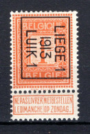 PRE39B MNH** 1913 - LIEGE I 1913 LUIK I - Typografisch 1912-14 (Cijfer-leeuw)