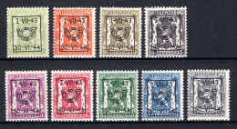 PRE417/419 MNH** 1939 - Klein Staatswapen Opdruk Type C - REEKS 15 - Typo Precancels 1936-51 (Small Seal Of The State)