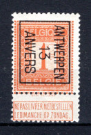 PRE36B MNH** 1913 - ANTWERPEN 13 ANVERS - Typos 1912-14 (Löwe)