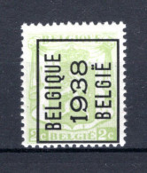 PRE330A MNH** 1938 - BELGIQUE 1938 BELGIE - Typos 1936-51 (Petit Sceau)