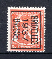 PRE324B MNH** 1937 - BRUXELLES 1937 BRUSSEL  - Typo Precancels 1936-51 (Small Seal Of The State)