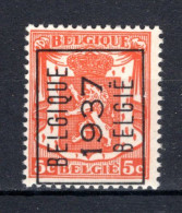 PRE322A MNH** 1937 - BELGIQUE 1937 BELGIE - Typos 1936-51 (Petit Sceau)