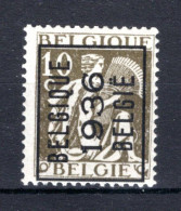 PRE304A MNH** 1936 - BELGIQUE 1936 BELGIE - Typos 1932-36 (Cérès Et Mercure)