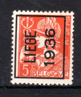 PRE303A MNH** 1936 - LIEGE 1936 - Typos 1932-36 (Cérès Et Mercure)