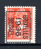 PRE302B MNH** 1936 - BRUXELLES 1936 BRUSSEL  - Typos 1932-36 (Cérès Und Mercure)