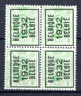 PRE251A MNH** 1932 - BELGIQUE 1932 BELGIE (4 Stuks)  - Typos 1929-37 (Lion Héraldique)